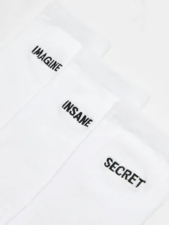 Cropp Skarpety, Rajstopy*3 pack ch skarpet z haftem