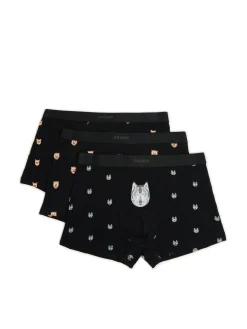 Cropp Bokserki*3 pack bokserek z motywem zwierzęcym