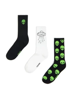 Cropp Skarpetki*3 pack długich skarpet alien