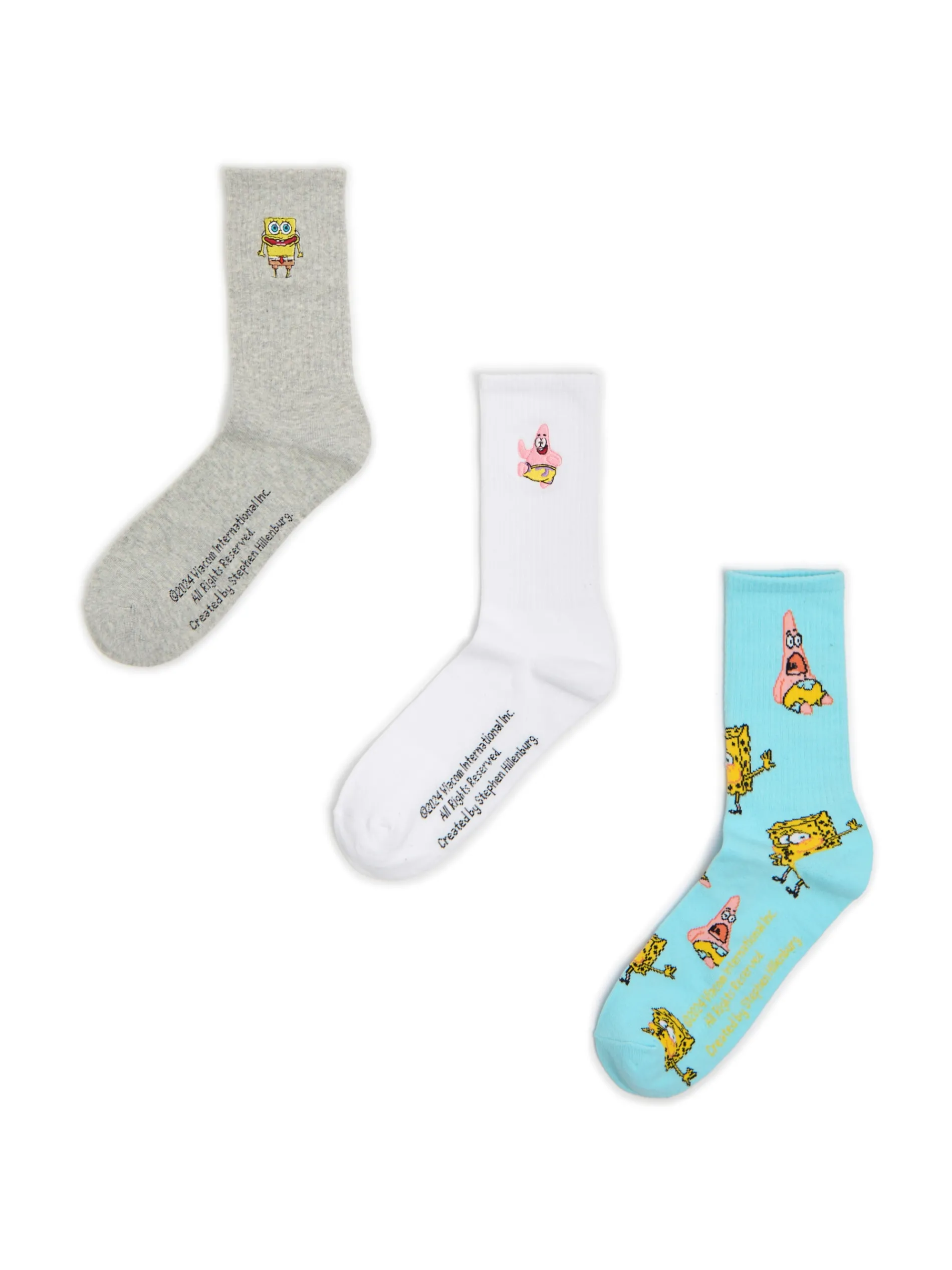 Cropp Skarpetki*3 pack długich skarpet SpongeBob SquarePants