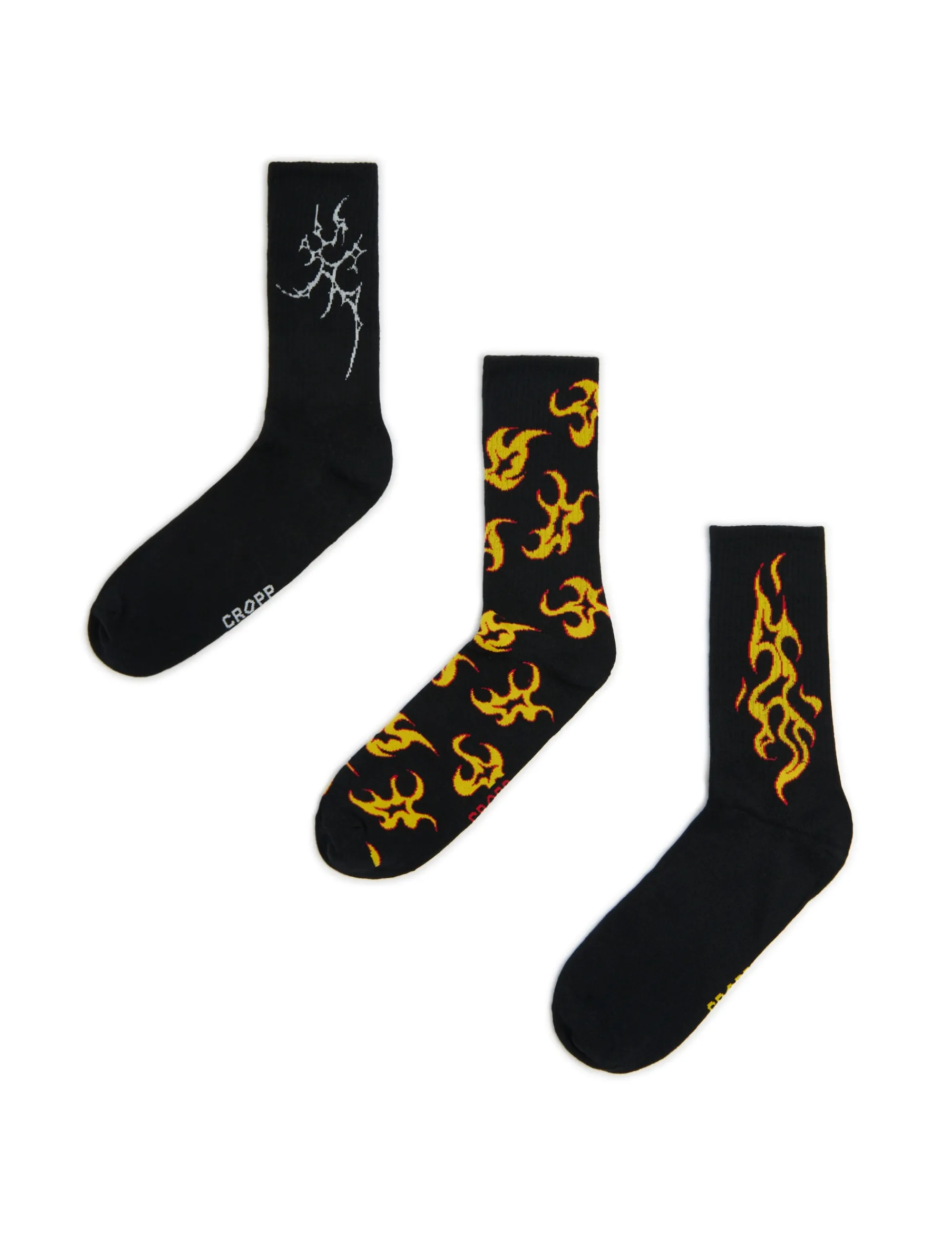 Cropp Skarpetki*3 pack długich skarpet z nadrukiem