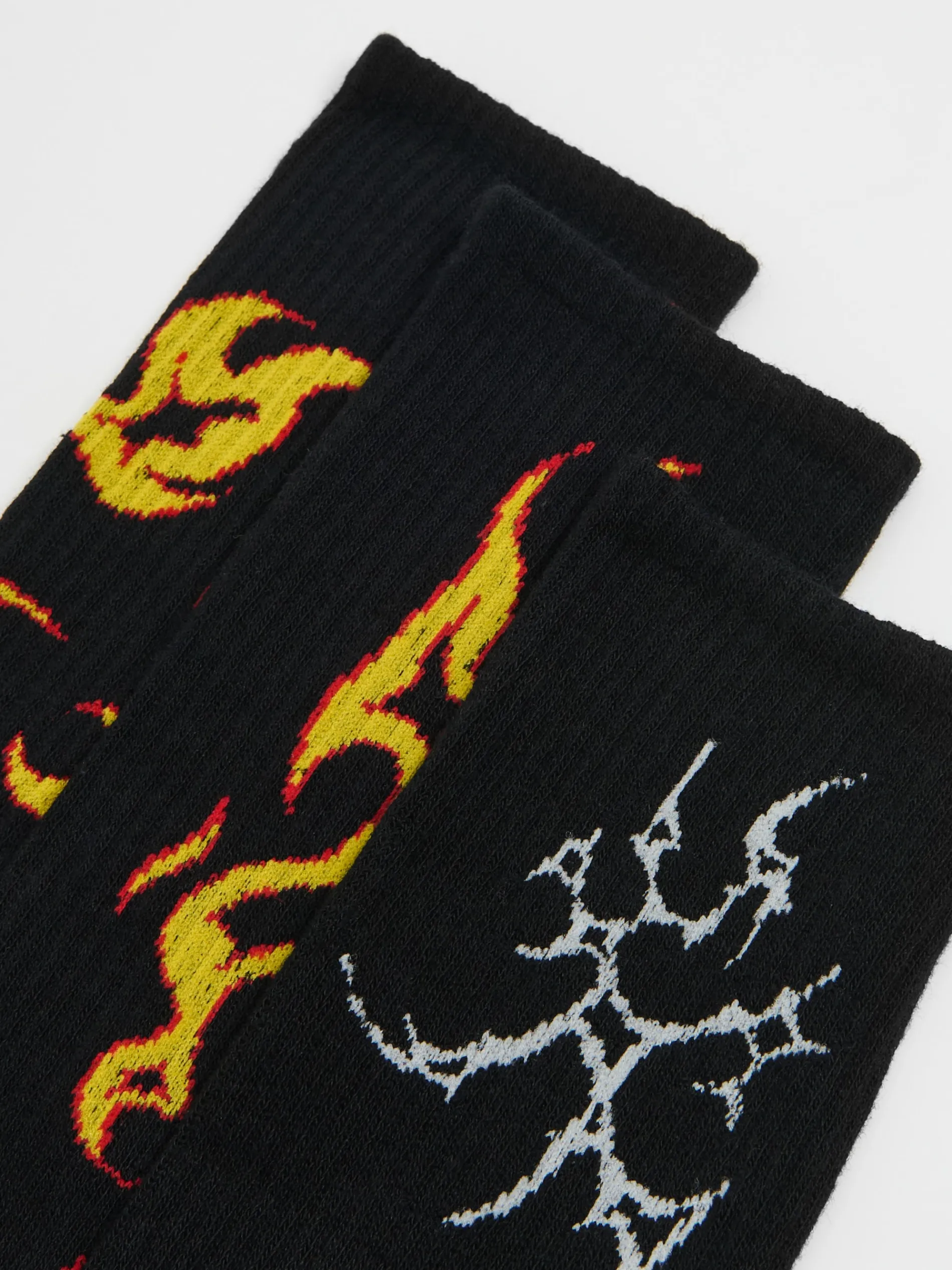 Cropp Skarpetki*3 pack długich skarpet z nadrukiem