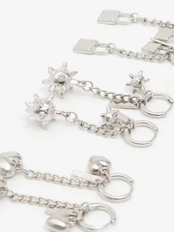 Cropp Biżuteria*3 pack kolczyków z zawieszkami