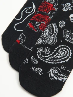 Cropp Skarpetki*3 pack krótkich skarpet z printem