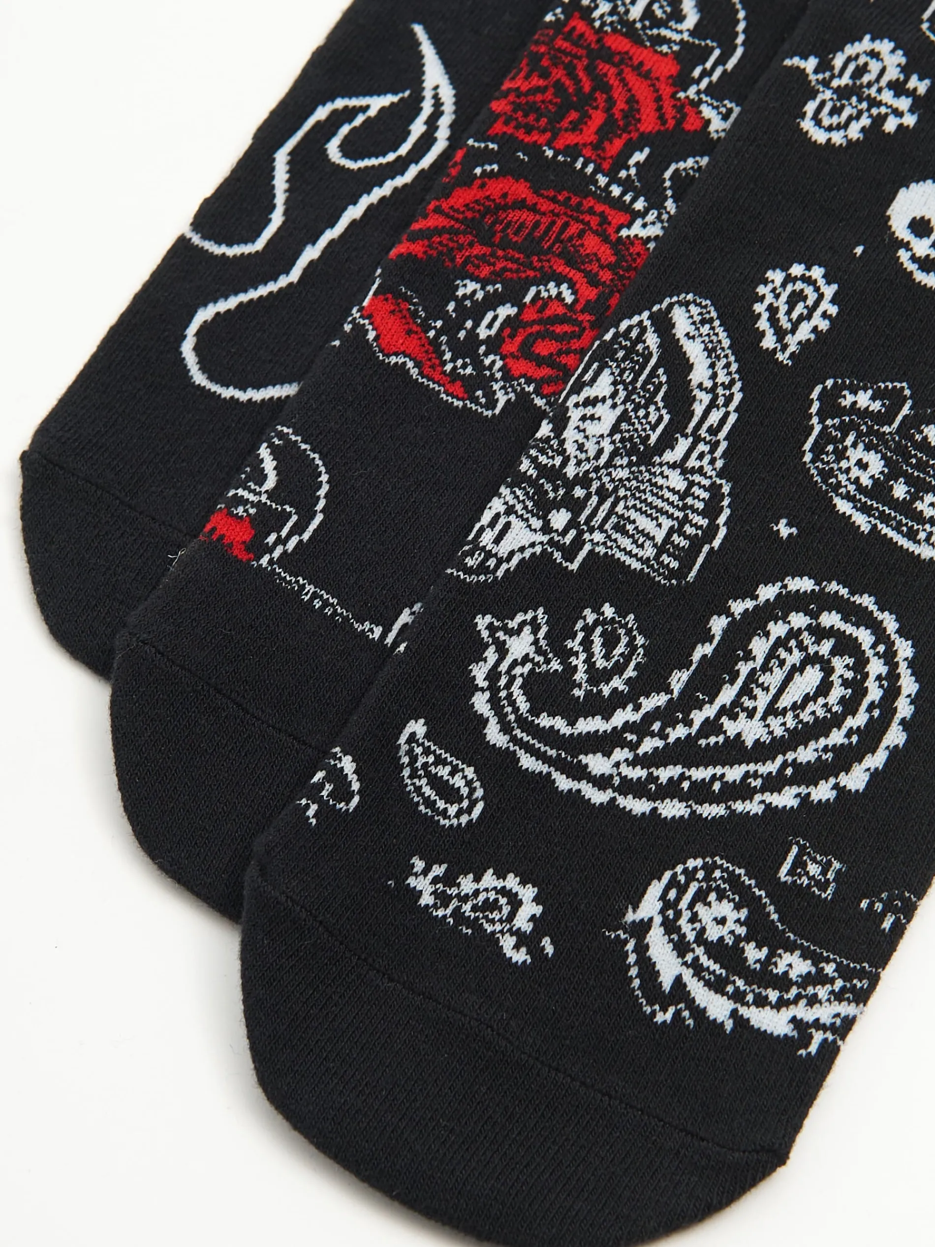 Cropp Skarpetki*3 pack krótkich skarpet z printem