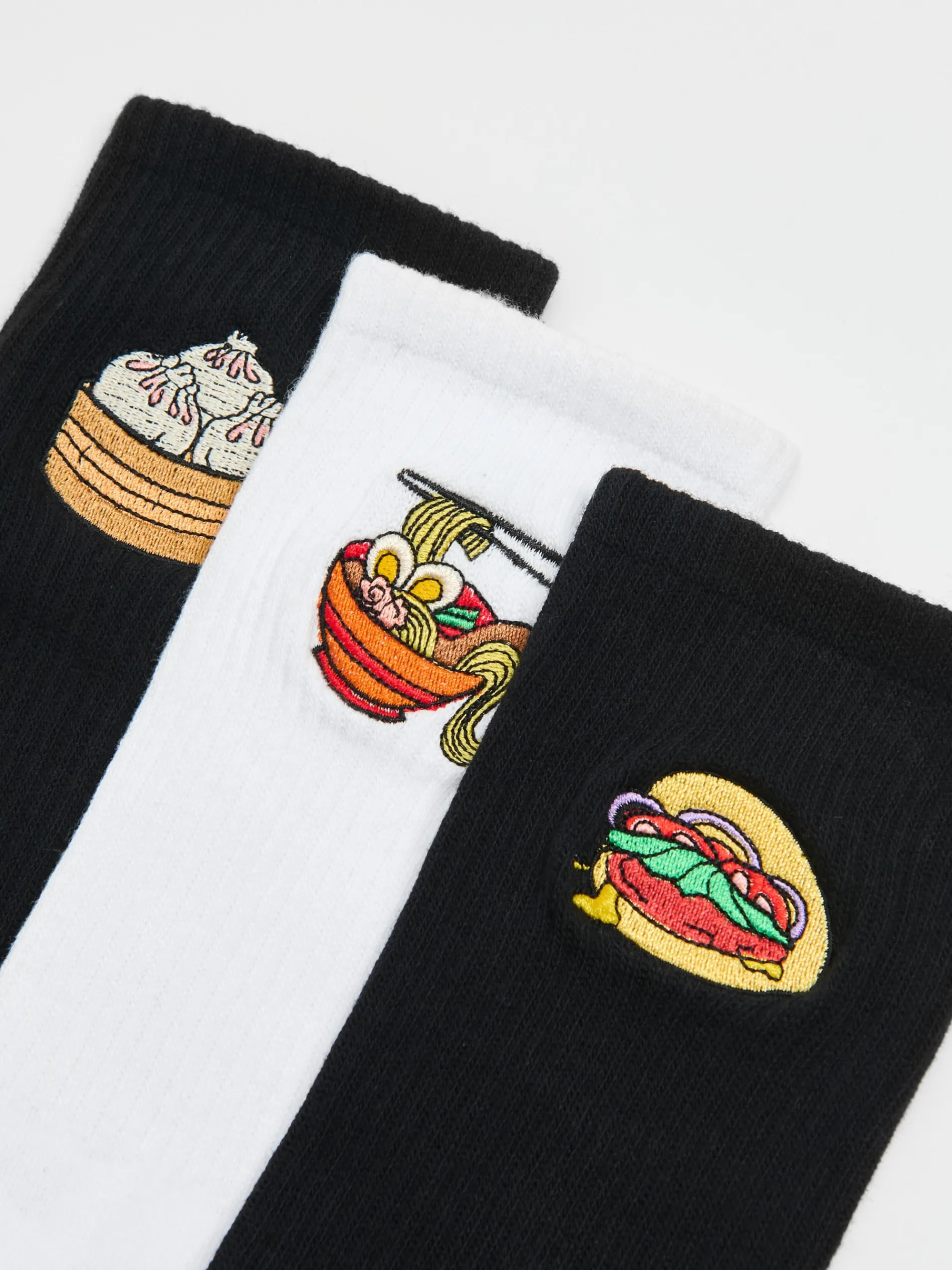 Cropp Skarpetki*3 pack skarpet z azjatyckim jedzeniem