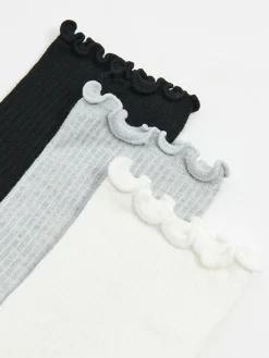 Cropp Skarpety, Rajstopy*3 pack skarpet z falbaną