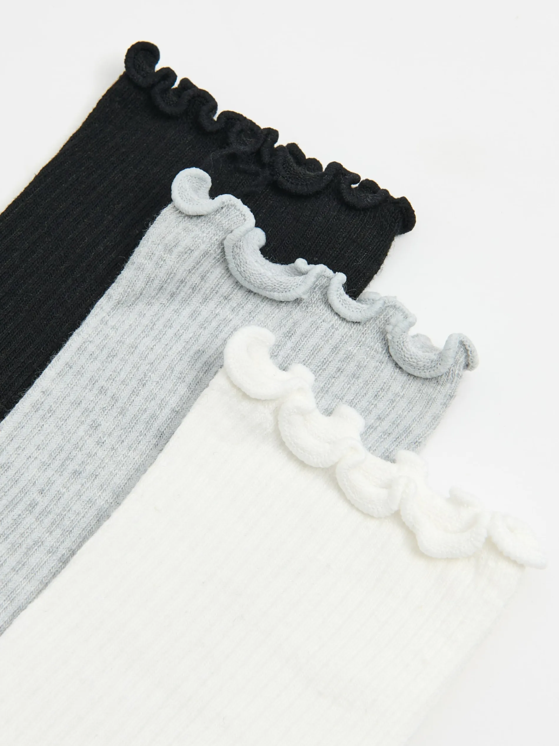 Cropp Skarpety, Rajstopy*3 pack skarpet z falbaną