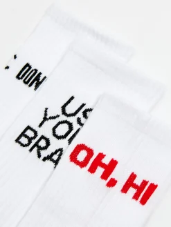 Cropp Skarpetki*3 pack skarpet ze sloganami