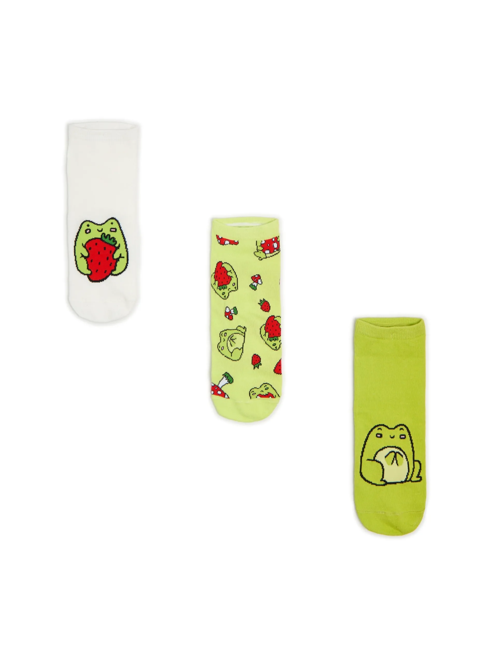 Cropp Skarpety, Rajstopy*3 pack skarpetek z żabami