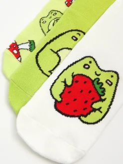 Cropp Skarpety, Rajstopy*3 pack skarpetek z żabami