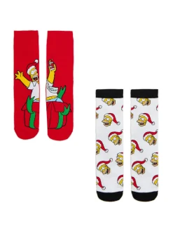 Cropp Akcesoria Świąteczne|Skarpetki*2 pack świątecznych skarpet Simpsonowie