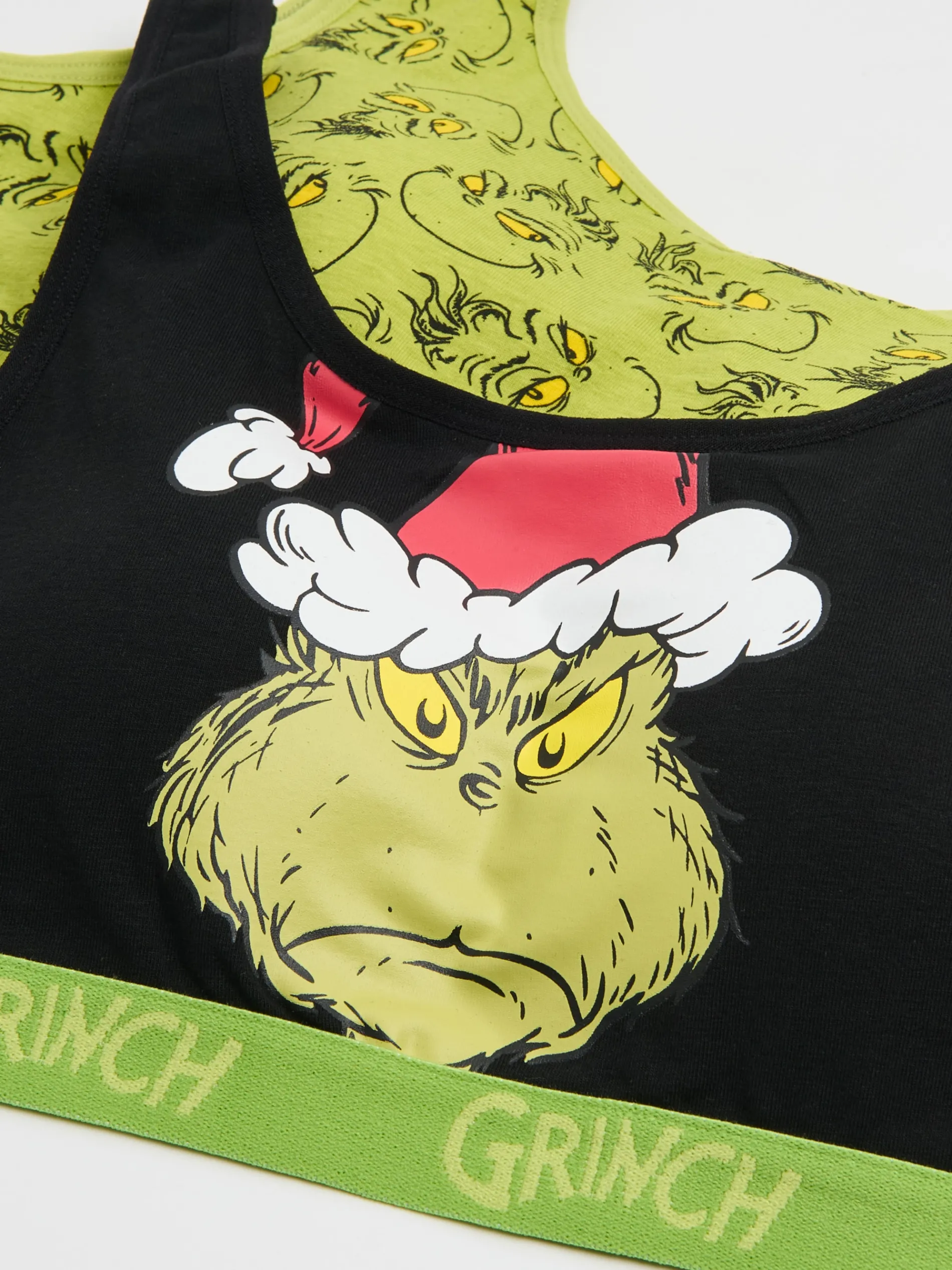 Cropp Akcesoria Świąteczne*2 pack świątecznych staników z Grinchem