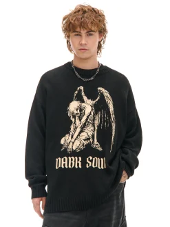 Cropp Swetry*Żakardowy sweter z nadrukiem