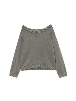 Cropp Swetry*Antracytowy sweter z odkrytymi ramionami