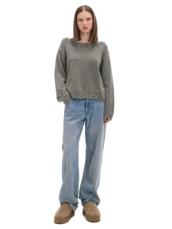 Cropp Swetry*Antracytowy sweter z odkrytymi ramionami