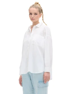 Cropp Koszule, Bluzki*Bawełniana biała koszula oversize