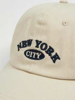 Cropp Czapki*Beżowa bawełniana czapka z daszkiem