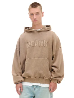 Cropp Bluzy*Beżowa bluza hoodie z efektem sprania