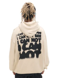 Cropp Bluzy*Beżowa bluza loose z kapturem