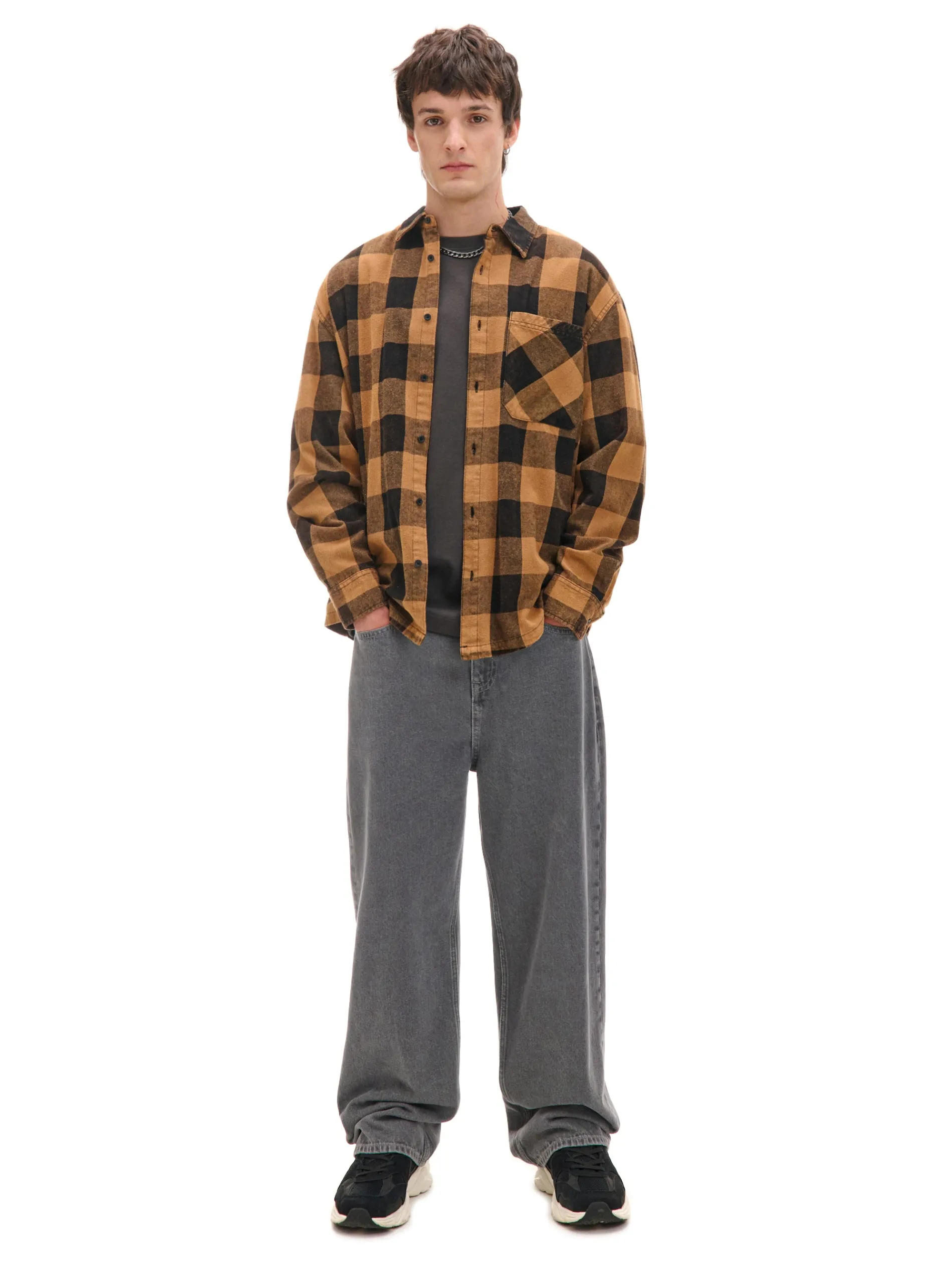 Cropp Koszule*Beżowa koszula w kratę