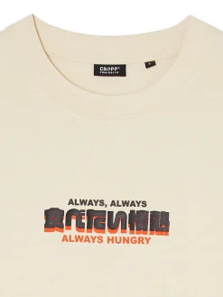 Cropp Koszulki*Beżowa koszulka z nadrukiem