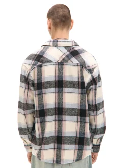 Cropp Koszule*Beżowa kraciasta koszula z domieszką wełny