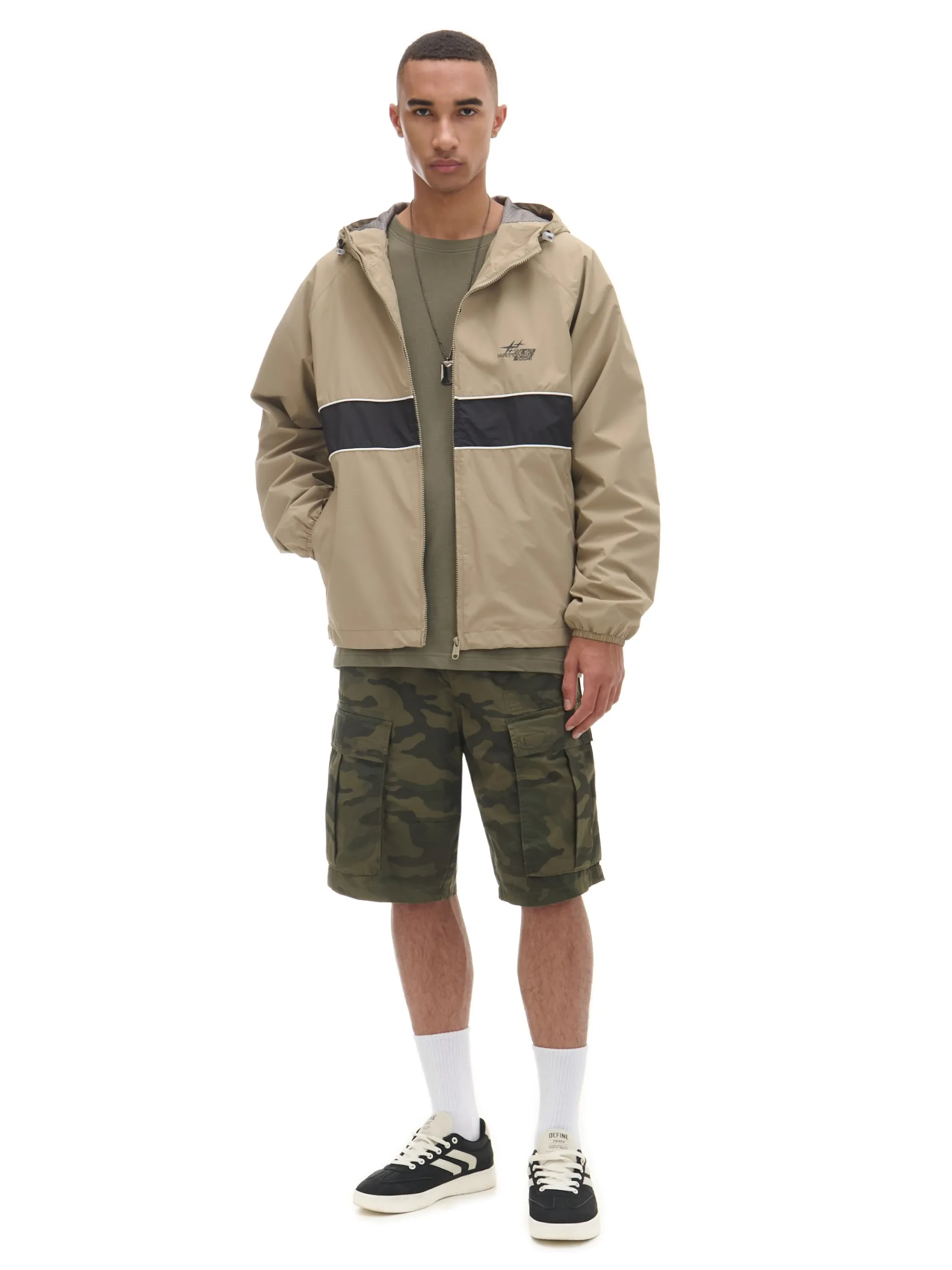 Cropp Kurtki, Płaszcze*Beżowa kurtka z kapturem