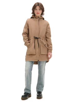 Cropp Kurtki, Płaszcze*Beżowa parka z kapturem