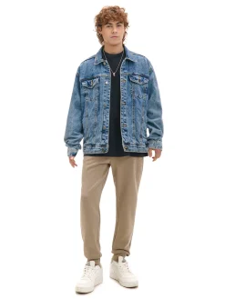 Cropp Spodnie*Beżowe dresowe joggery regular