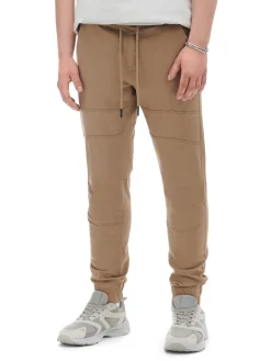 Cropp Spodnie*Beżowe joggery z kieszeniami cargo