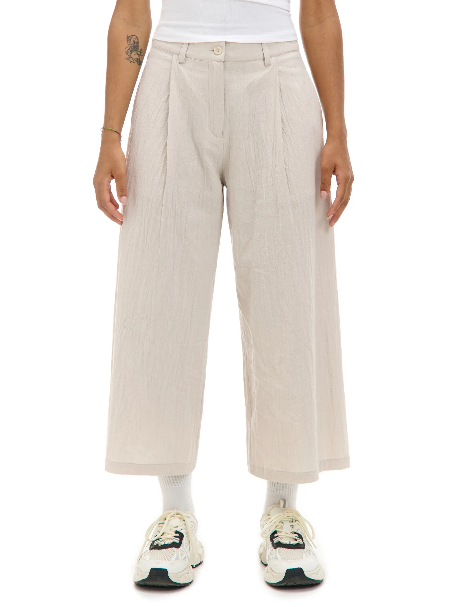 Cropp Spodnie*Beżowe kuloty