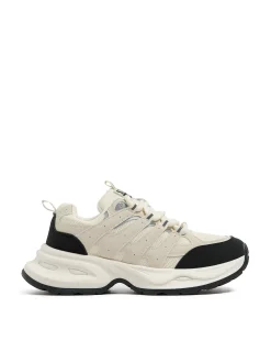 Cropp Sneakersy*Beżowe sneakersy z odblaskowymi elementami