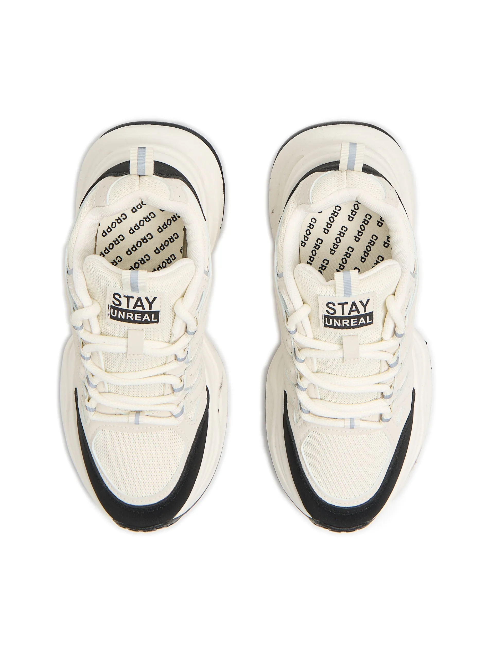 Cropp Sneakersy*Beżowe sneakersy z odblaskowymi elementami