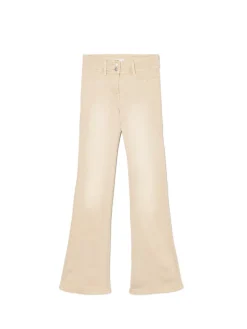 Cropp Spodnie*Beżowe spodnie flare z efektem sprania
