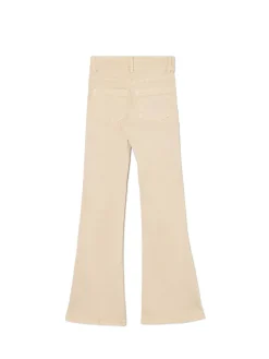 Cropp Spodnie*Beżowe spodnie flare z efektem sprania