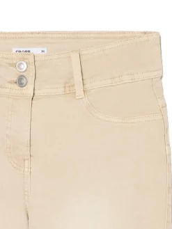 Cropp Spodnie*Beżowe spodnie flare z efektem sprania