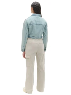 Cropp Spodnie*Beżowe spodnie straight cargo