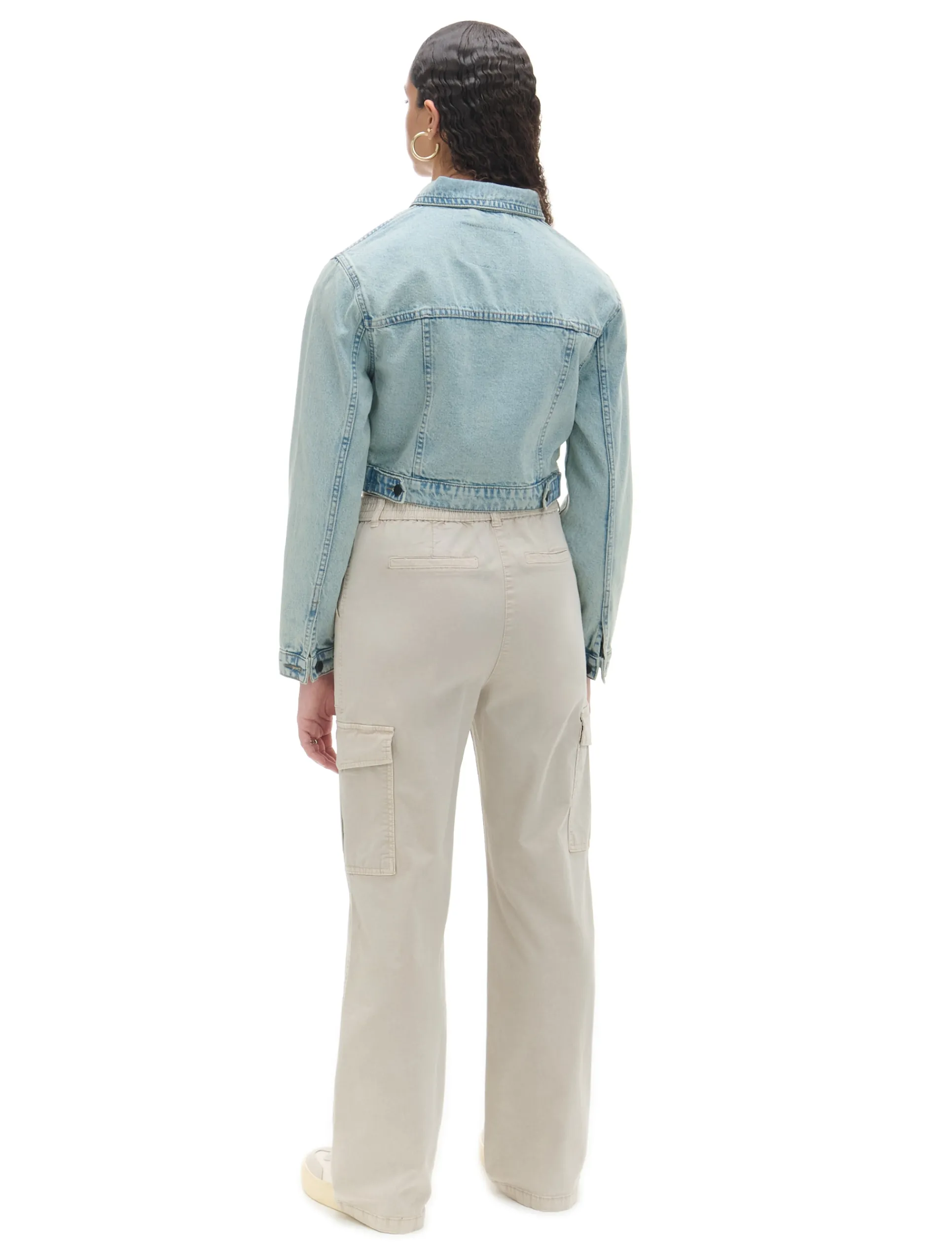 Cropp Spodnie*Beżowe spodnie straight cargo