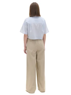 Cropp Spodnie*Beżowe spodnie wide leg