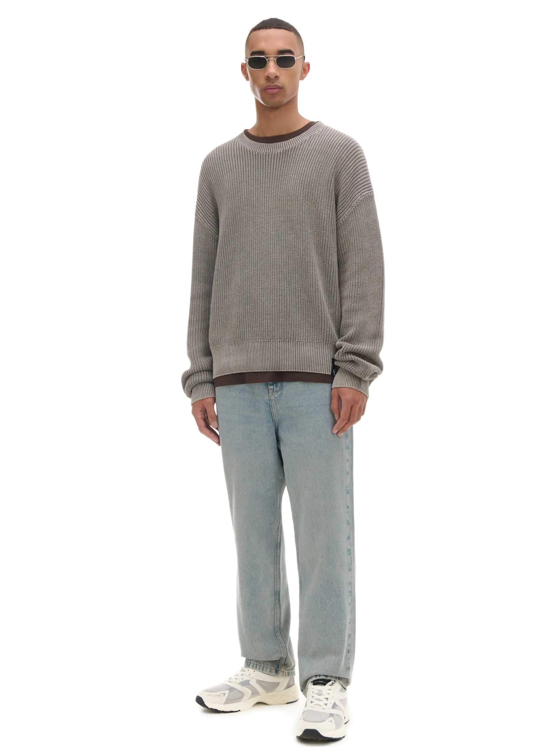 Cropp Swetry*sweter z prążkowanej dzianiny