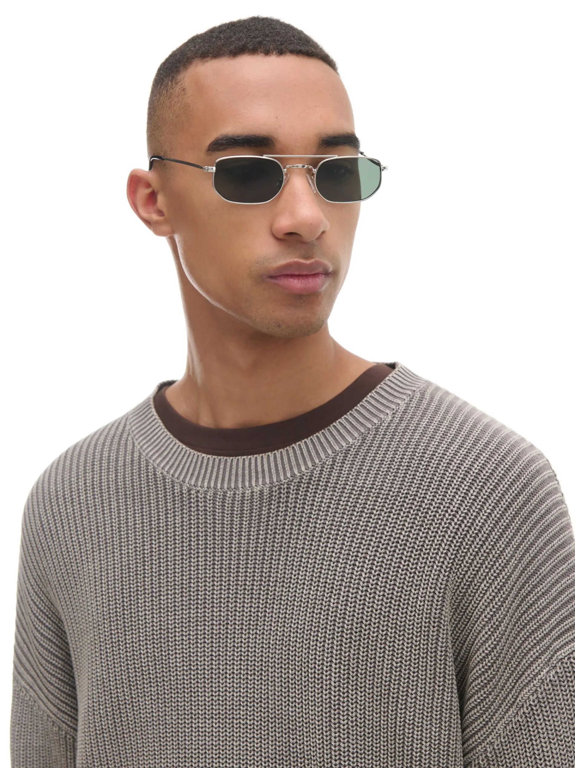 Cropp Swetry*sweter z prążkowanej dzianiny