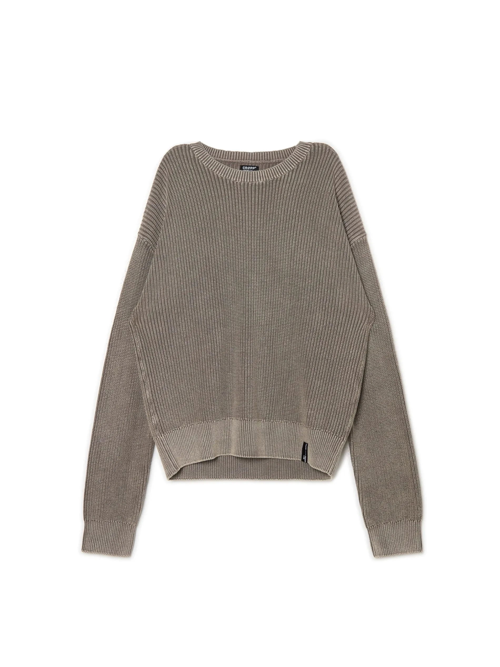 Cropp Swetry*sweter z prążkowanej dzianiny