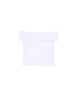 Cropp Koszulki, Topy*Biała bluzka z dekoltem carmen