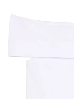 Cropp Koszulki, Topy*Biała bluzka z dekoltem carmen