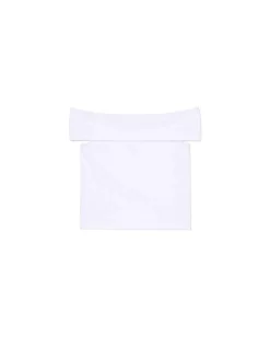 Cropp Koszulki, Topy*Biała bluzka z dekoltem carmen