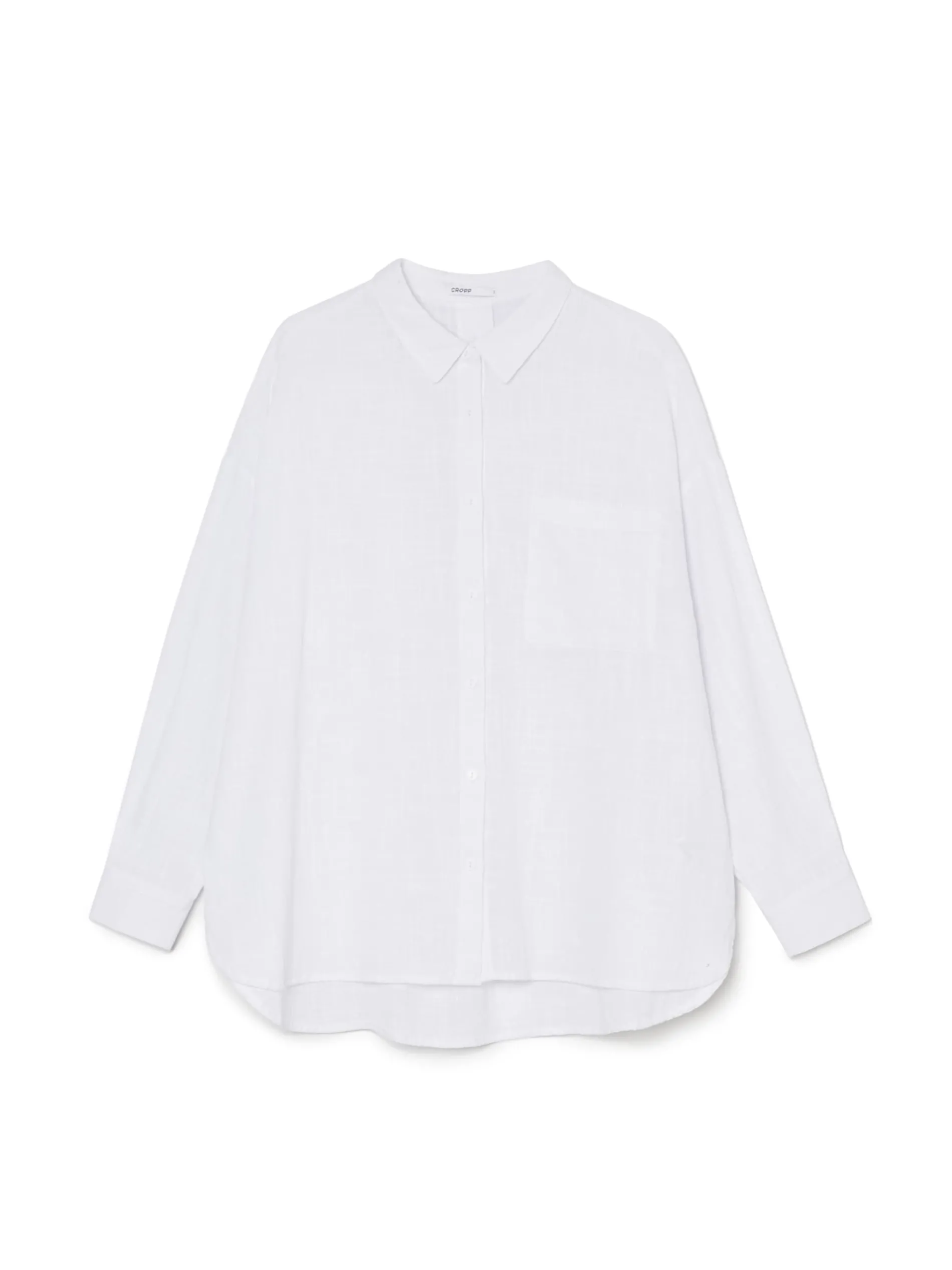 Cropp Koszule, Bluzki*Biała koszula oversize z rustykalną strukturą