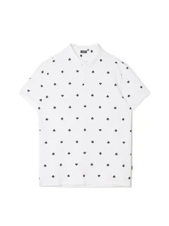 Cropp Koszulki*Biała koszulka polo z karcianymi wzorami