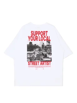 Cropp Koszulki*Biała koszulka w streetowym stylu