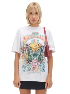 Cropp Unisex|Unisex*Biała koszulka z kolorowym nadrukiem UNISEX